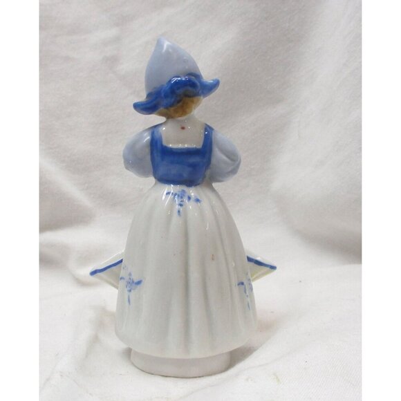 Blue Dutch girl with Basket, Trinket Catch, Japan, Delft style, - Picture 3 of 7